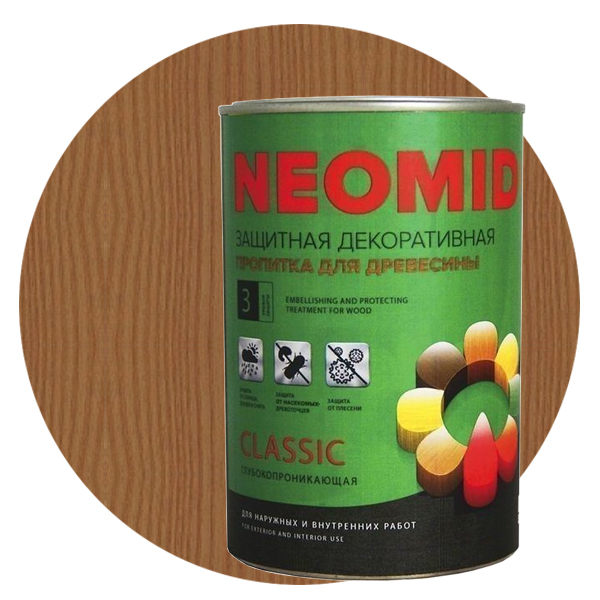 Impregnering för trä Neomid Bio Color Classic Oak 0,9 l