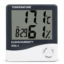 Internt nummer LCD Elektronisk luftfugtighedsmåler Digitalt hygrometer Vejrstation Vækkeur