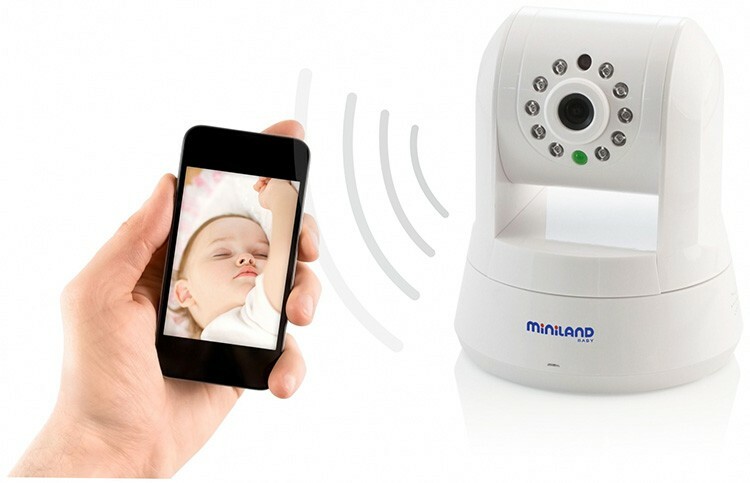 Monitores de bebê muito convenientes transmitindo um sinal via Wi-Fi