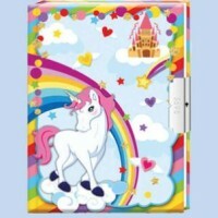Párnázott notebook Unicorn, 15x10,8 cm, 56 lap, vonal