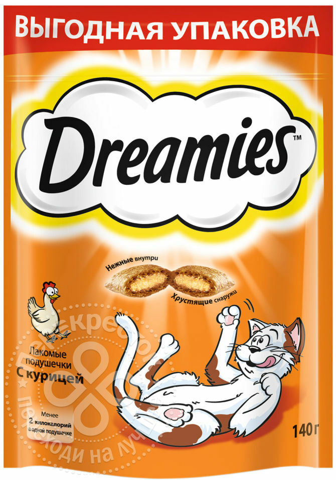 Snack per gatti Dreamies con pollo 140g