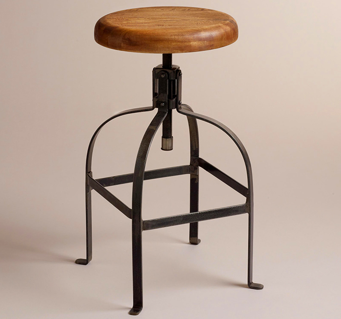 A swivel stool will look great in a loft-style interior