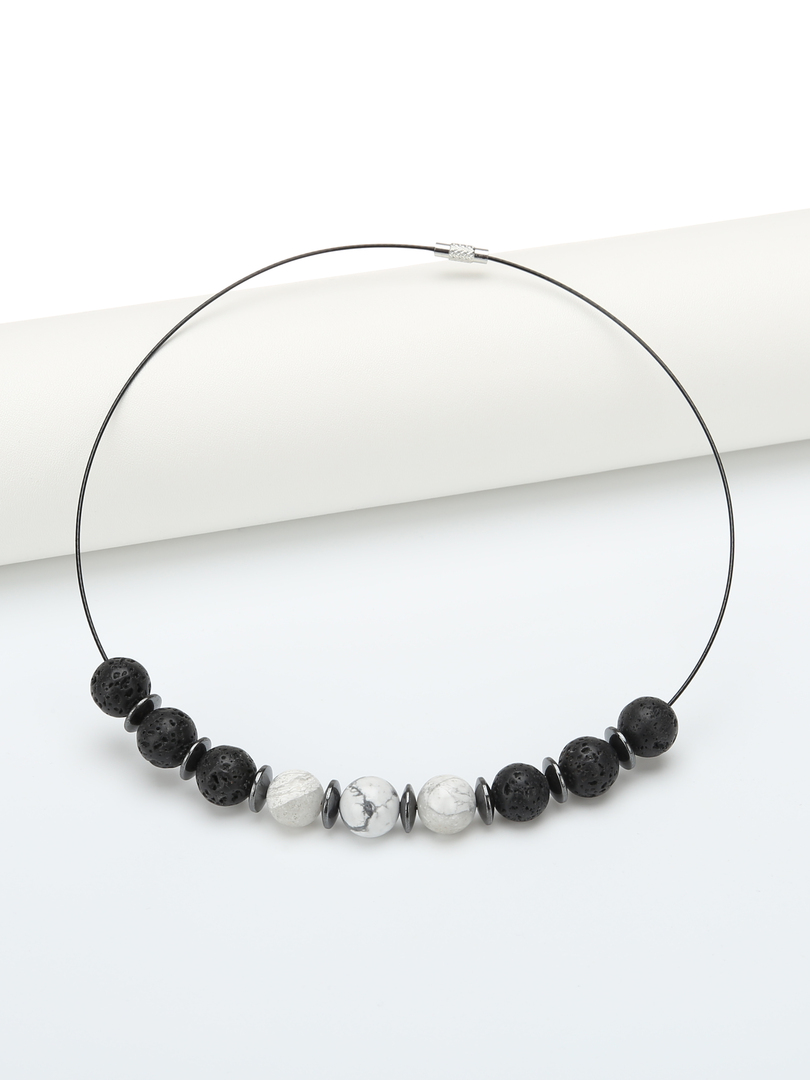 Perle za žene My-bijou 303-1675 crne / bijele / sive