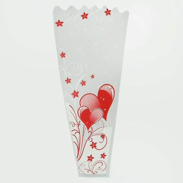 Bolsa de flores cono " Love and Dream", rosa-blanco 30/60