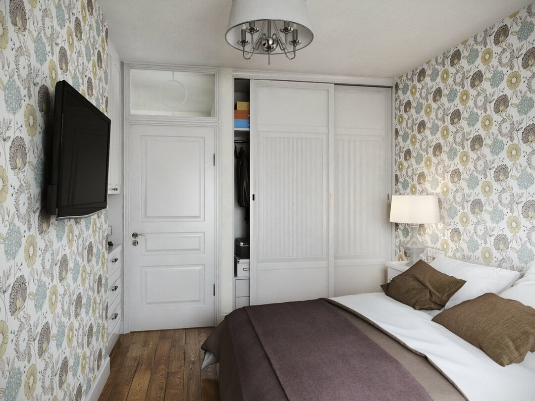 Armario empotrado en el dormitorio: opciones de diseño, decoración de interiores con una foto.