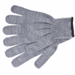 Strikkede hansker, akryl, farge: grå floss, overlock Sibrtech 68654