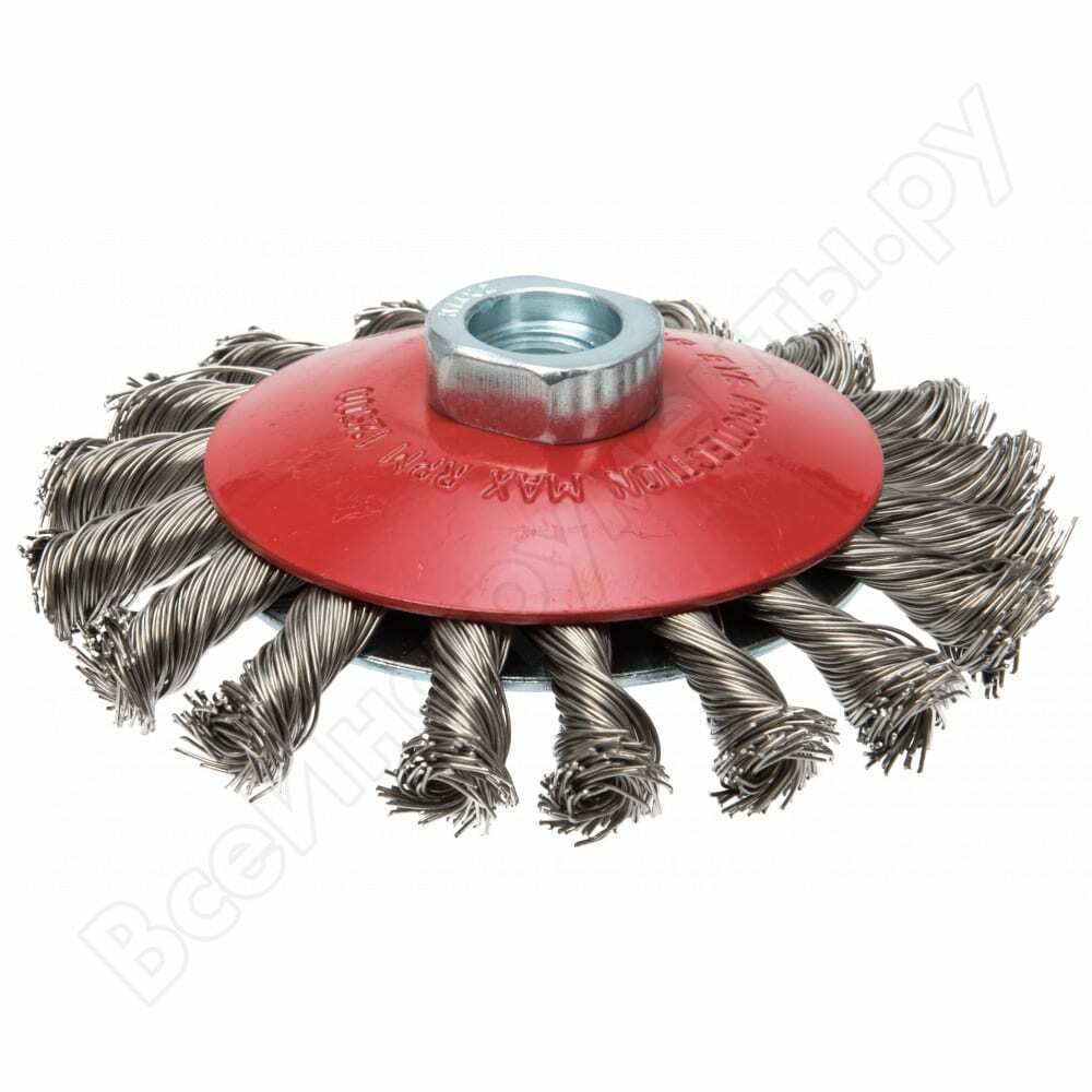 Conical brush expert No. 539 for LBM (stainless wire 0.5 mm, 100 mm, m14x2), professional equipment 20804005