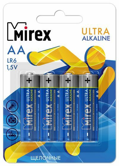 Sārma baterija Mirex LR6 / AA 1.5V 4 gab