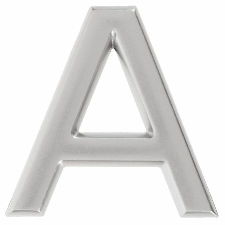 Litera „A” Larvij samoprzylepny 40x32 mm plastik chrom matowy