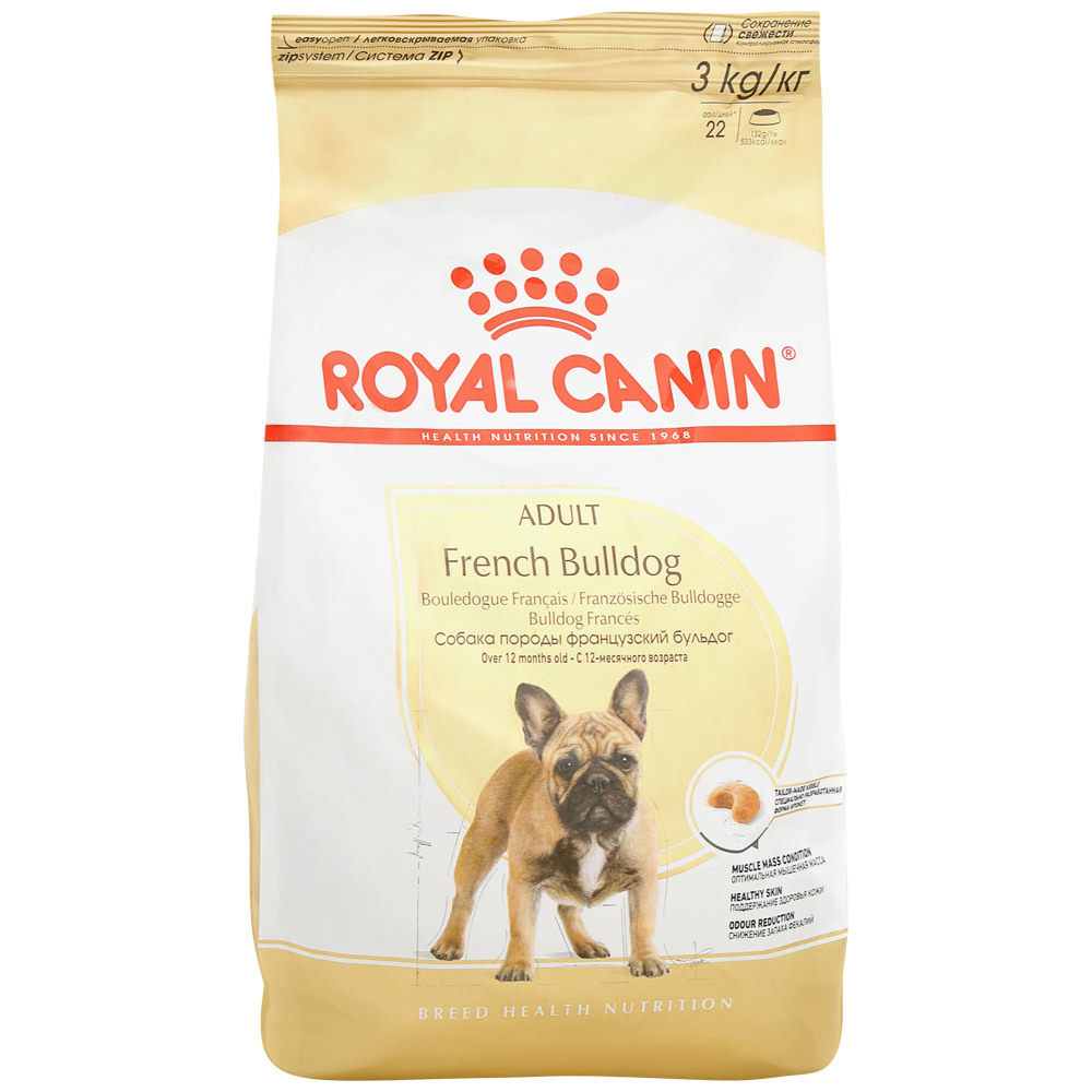 Sucha karma dla dorosłych psów Royal Canin Buldog Francuski rasy Buldog Francuski 3kg