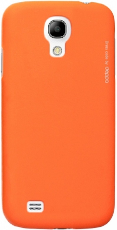 Air Case i folia ochronna do telefonu Samsung Galaxy S4 mini, pomarańczowy, Deppa