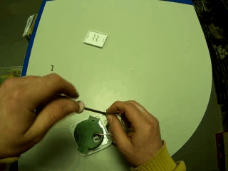 A light bulb, or How to connect a one-key switch to a stationary light