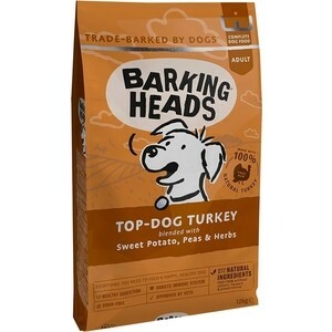 Tørfoder BARKING HEADS Adult Dog Turkey Delight Grain Free Turkey kornfri med kalkun og sød kartoffel til hunde 12kg (1275/18149)