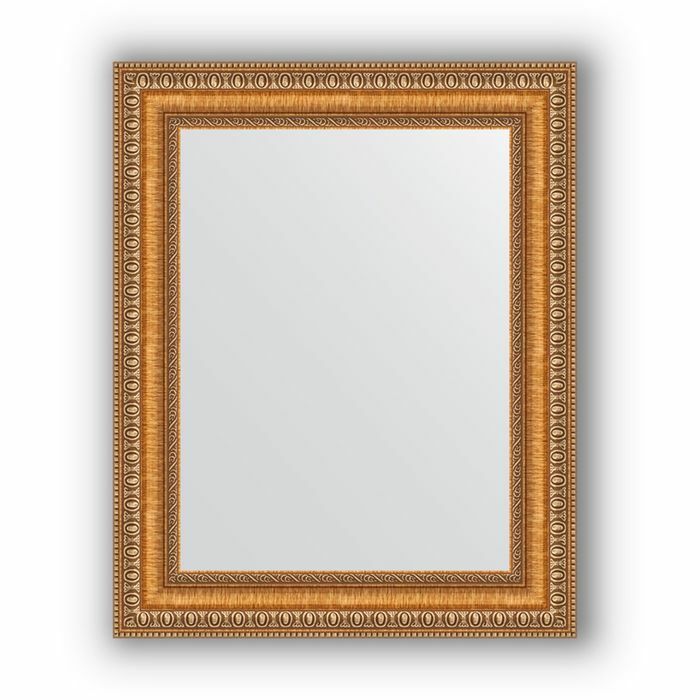 Ogledalo u okviru od bageta - zlatne perle na bronci 60 mm, 41 x 51 cm, Evoform