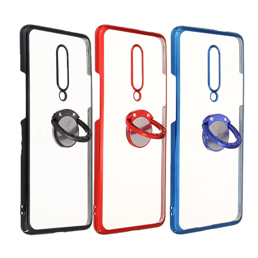 Schokbestendige bumperplaten met ringhouder Harde pc-beschermhoes voor OnePlus 7 Pro
