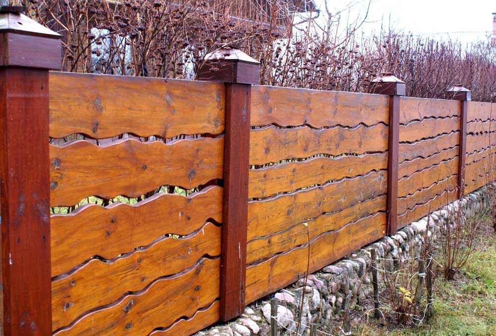 wooden fence edging board