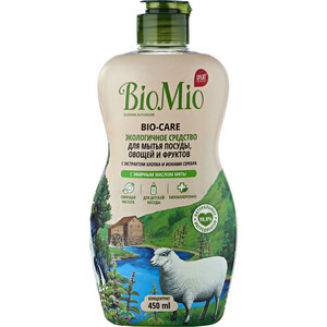 Vaatwasmiddel BioMio Bio-Care Mint, 450 ml