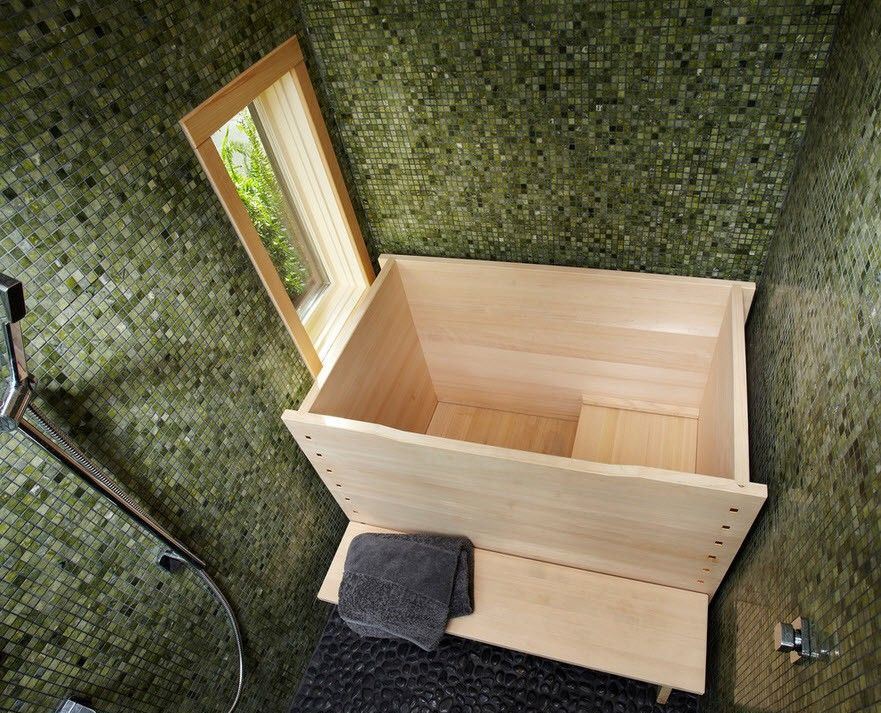 Japansk stil badeværelse indretning ideer