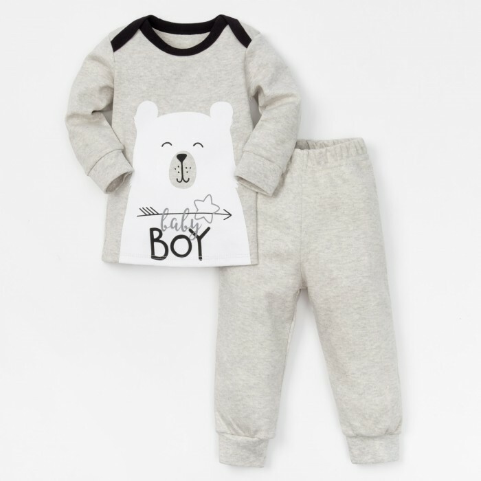 Baby I Kombinezon dla chłopca (sweter, spodnie) Niedźwiadek