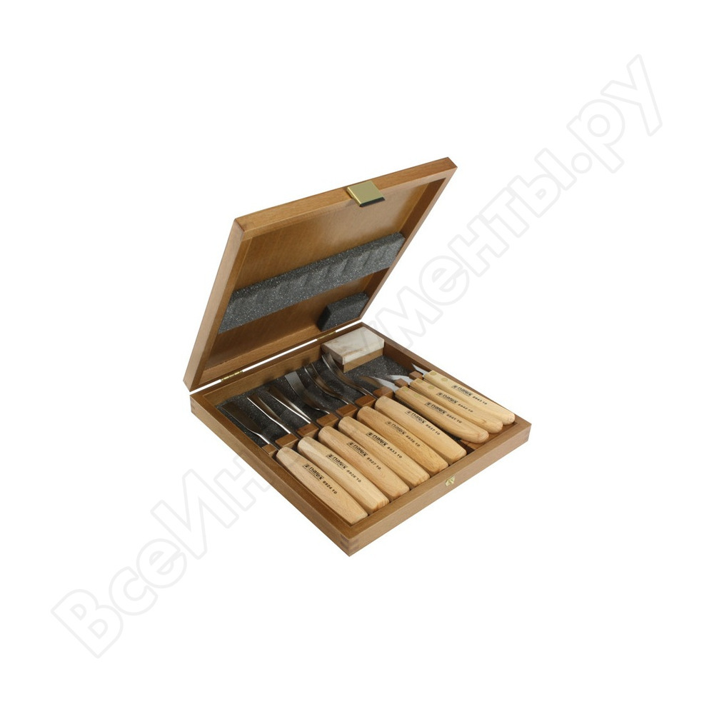 Conjunto de 9 incisivos + barra em caixa de madeira narex standart 894813