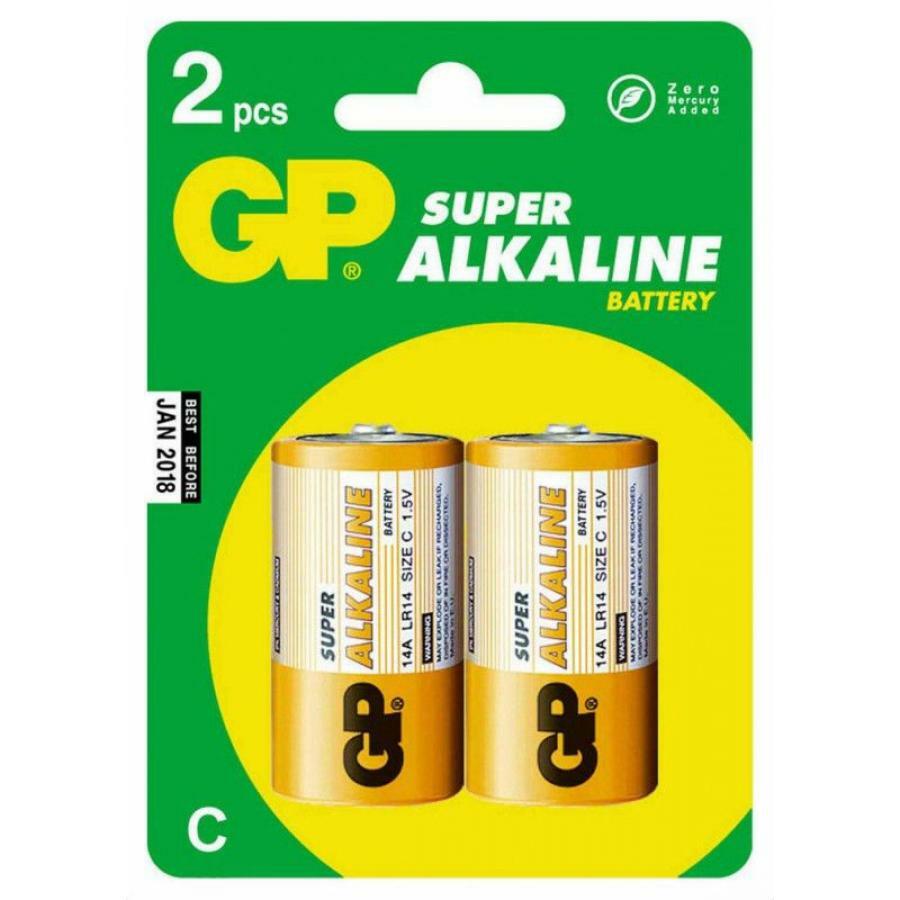 Batteri C GP Super Alkaline 14A LR14 (2 stk)
