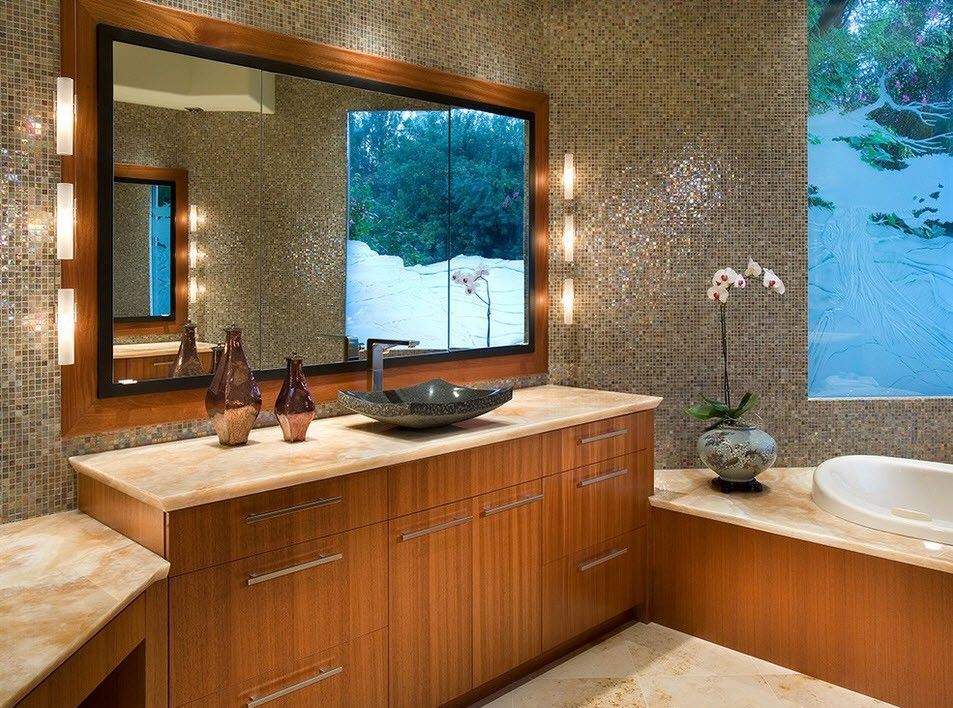 Badezimmer im japanischen Stil Dekor Foto