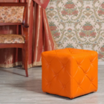 The choice of fabrics for the padded stools