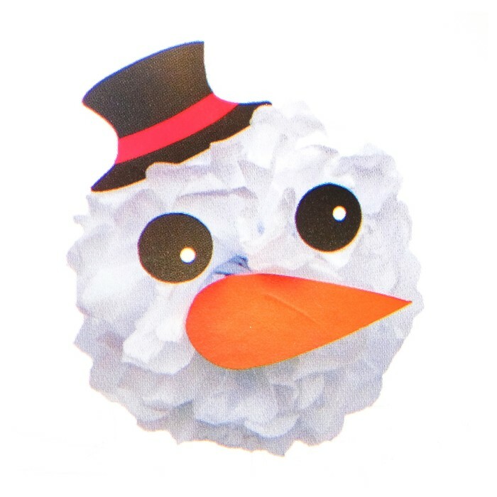 סט ליצירת תליון נייר לשנה החדשה " איש השלג"