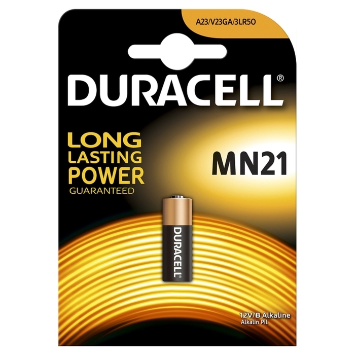 Alkalisk batteri Duracell for signalering, 12V, (A23) MN21-1BL, blister, 1 stk.