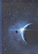 Notepad Cosmos Planet uz zila fona