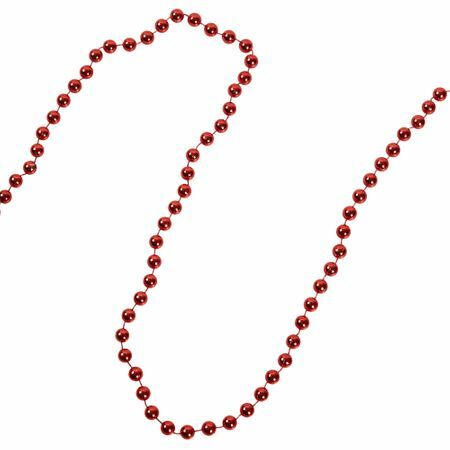 Perles en plastique rouge 100x0,8 cm