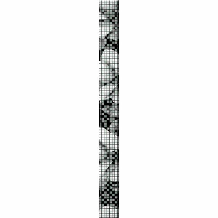 Stakleni obrub Crno -bijelo BW7H231, crno, 40x440 mm
