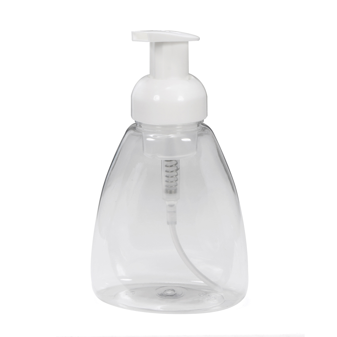 Botella de bomba de espuma transparente para baño, contenedor de líquido, juego de maquillaje de papel recargable, 300 ML