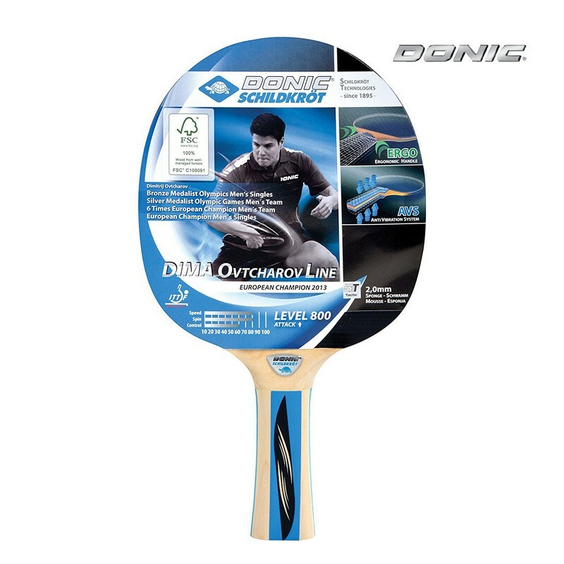 Raquete de tênis de mesa Donic Ovtcharov 800