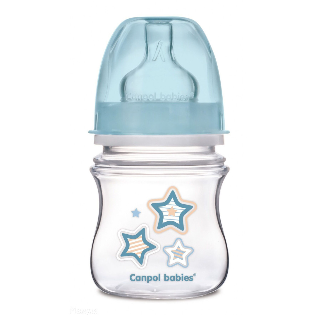 Flaska Canpol EasyStart antikolik, PP, 0+ månader, 120 ml, 35/216, blå