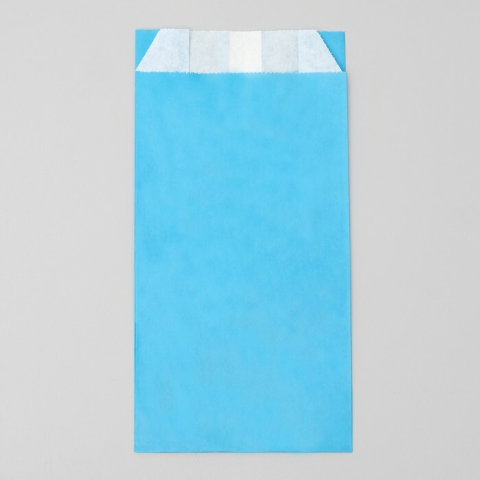 Pildījuma papīra maisiņš, zils, V-veida dibens 20,4 x 10 x 5 cm