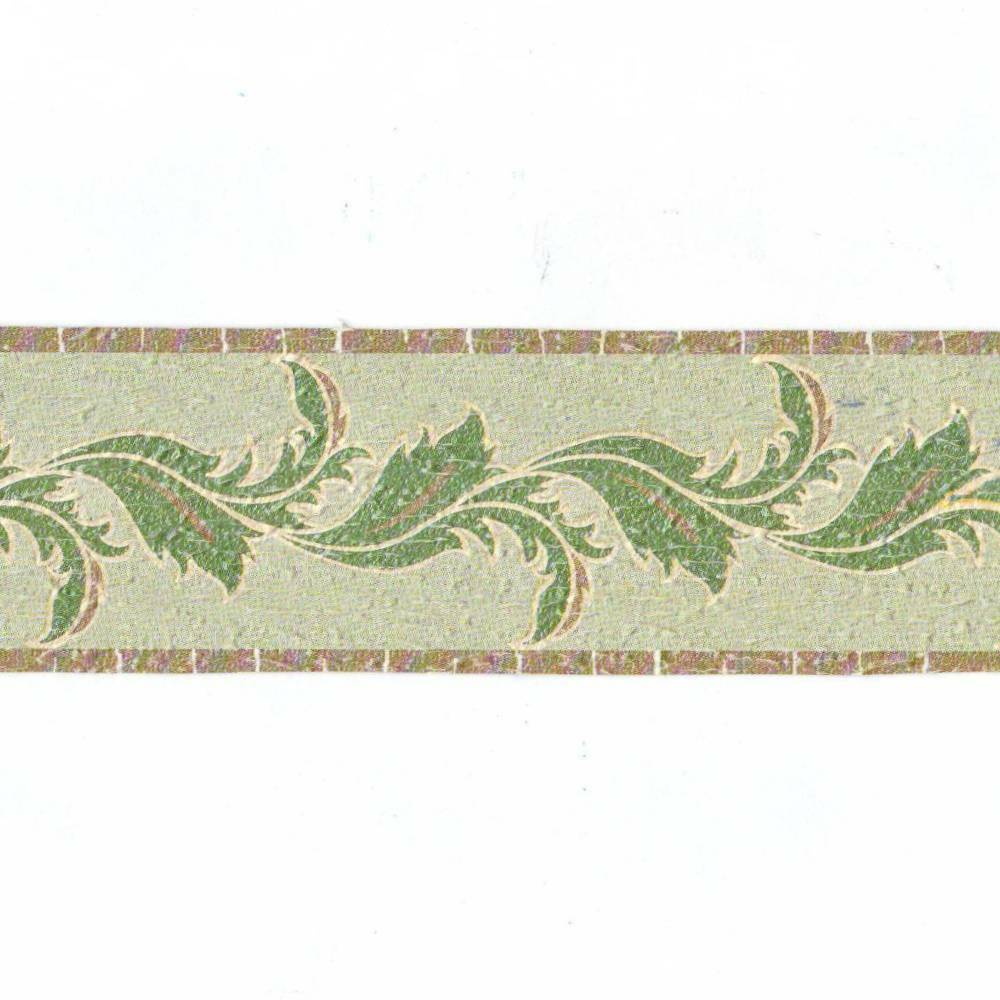 Paper border (duplex) 616-12 green 5.3x1000cm