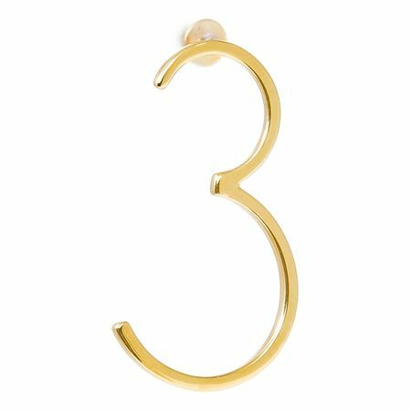 Moonswoon Gold Plated Earring 3, uit de Digits Moonswoon collectie