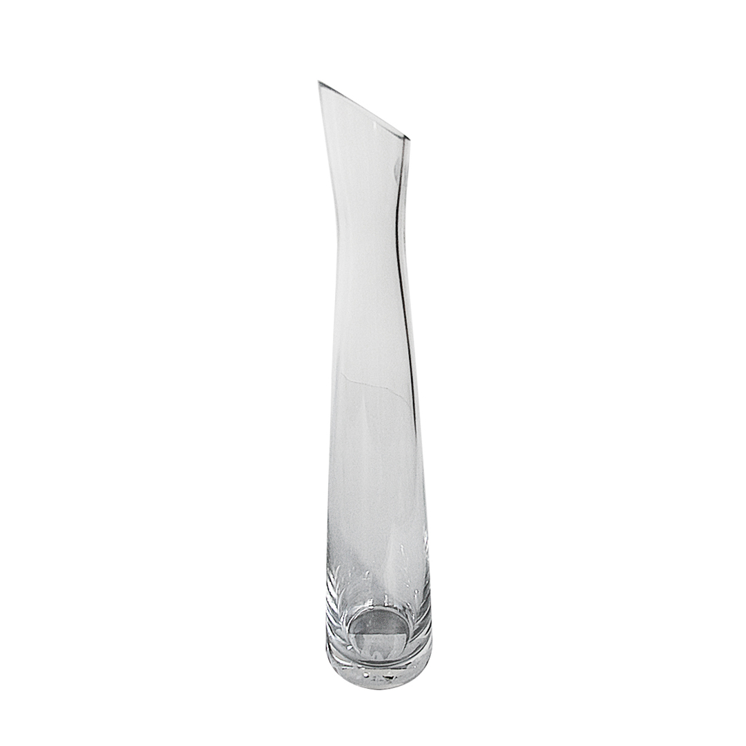 Vaza NEMAN dekanteris, aukštis 35 cm, įstrižai supjaustytas, stiklas, skaidrus, 763 217 926