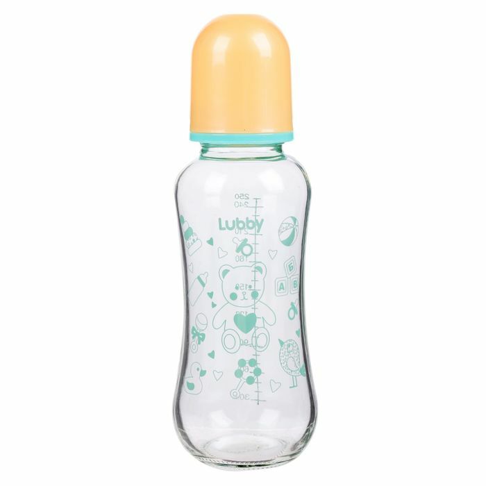 בקבוק להזנת זכוכית " תינוקות ותינוקות", 250 מ" ל, מ- 0 חודשים.