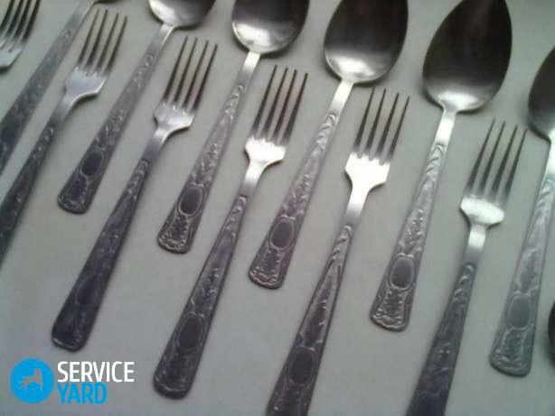 How to clean forks and spoons from stainless steel at home?