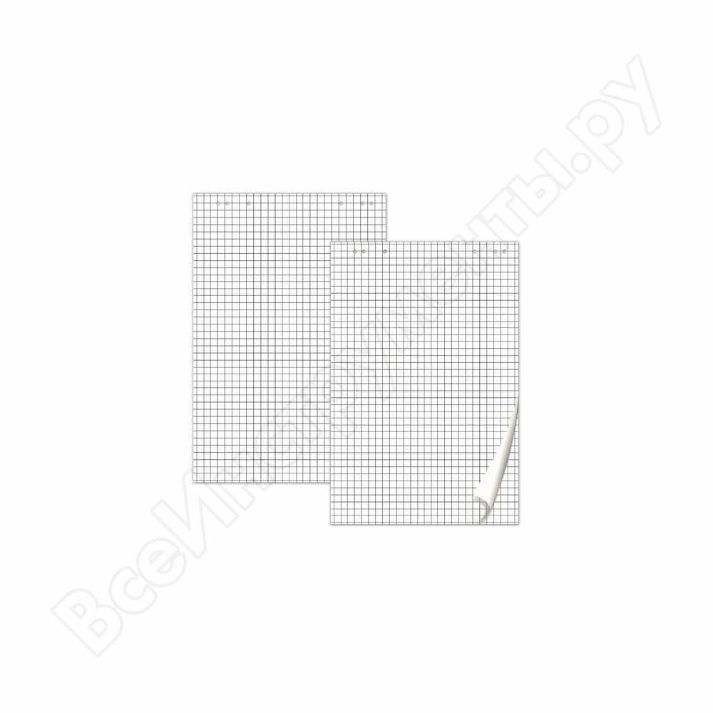 Flipchart -puder, sæt med 5 stk., 20 ark, bur, 67,5x98 cm, 80 g / m2, brauberg 124097