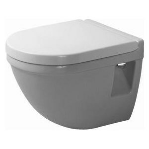 WC suspendu Duravit Starck 3 Compact, court, avec siège micro relevable (2202090000, 0063890000)
