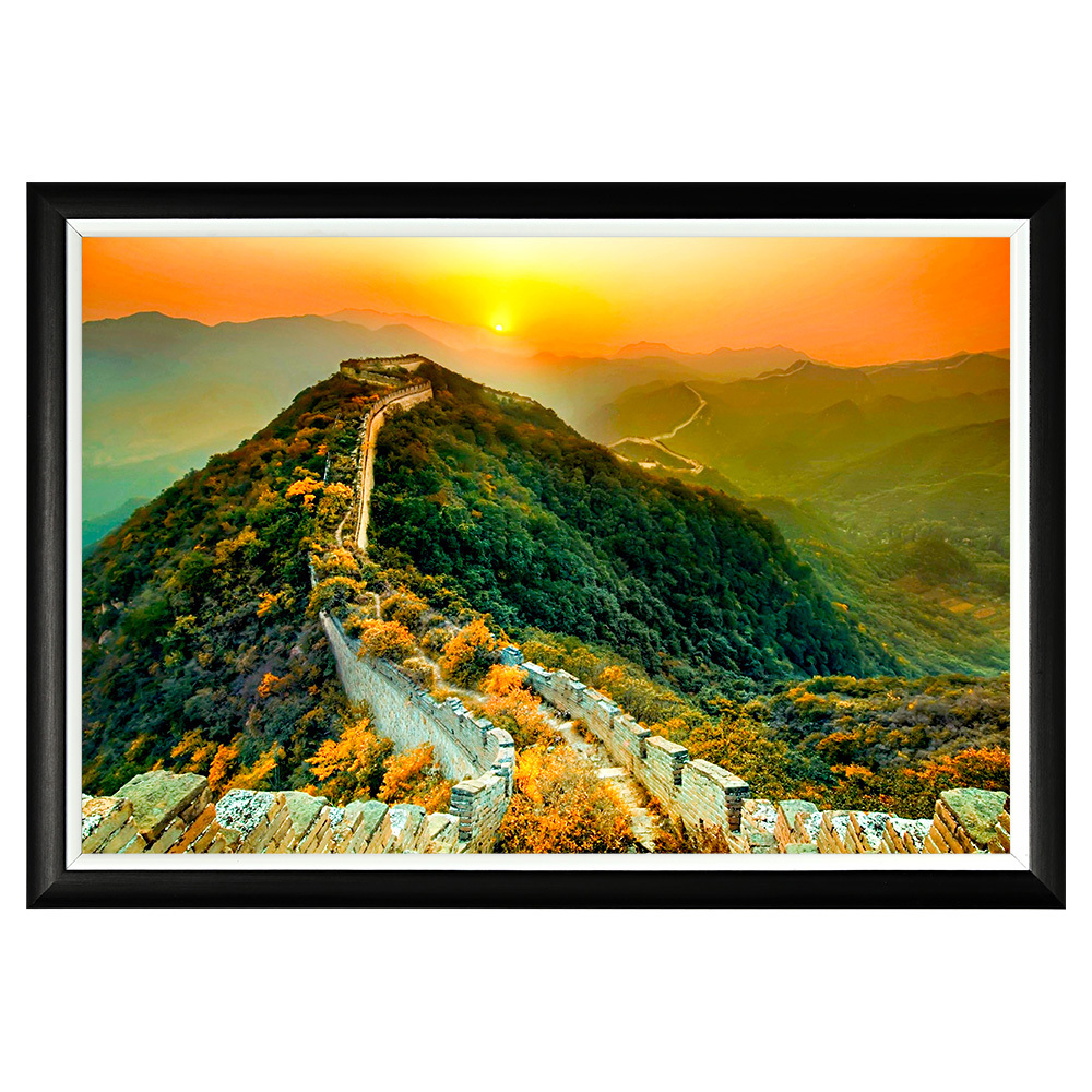 Mākslas plakāts, lieliska Ķīnas siena uz dizaina papīra