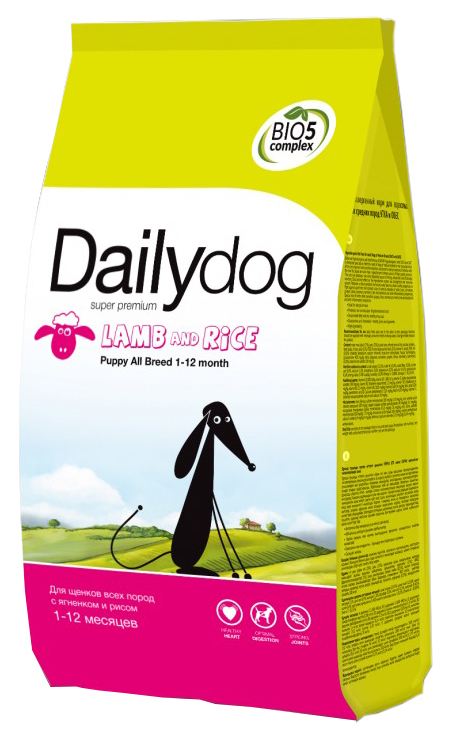 Dailydog šteňa všetky plemená suché krmivo pre šteňatá všetkých plemien jahňacieho a ryže 15 kg: ceny od 689 ₽ nakúpte lacno v internetovom obchode