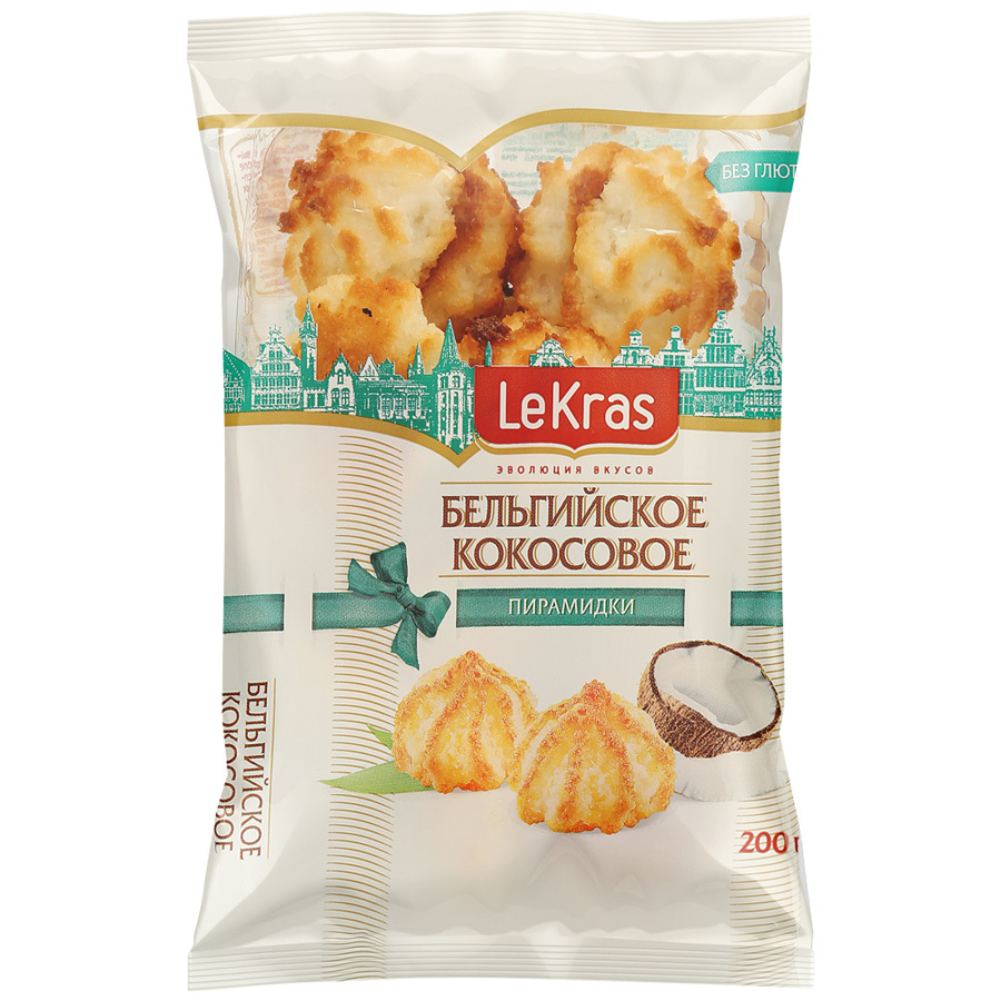 Biscoitos LeKras, manteiga de coco belga (pirâmides) 200g