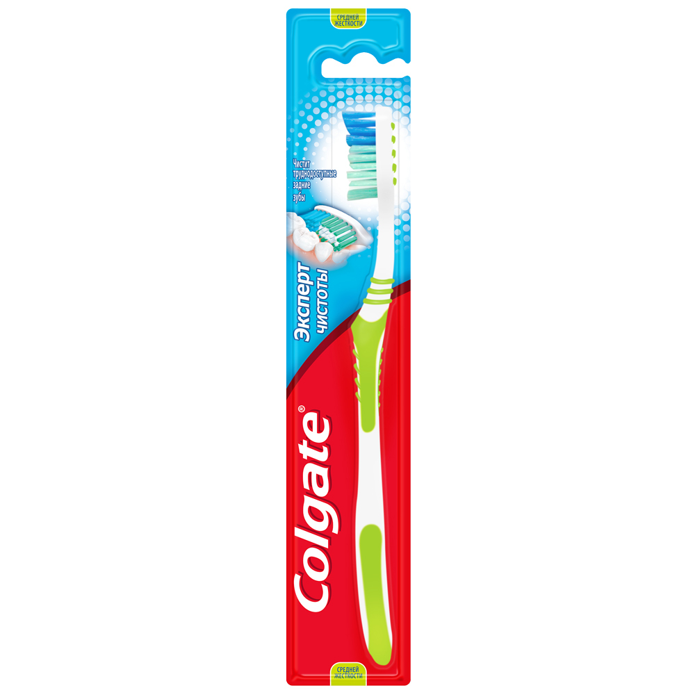 Colgate Toothbrush Purity Expert Multifunctional Medium Hard Green