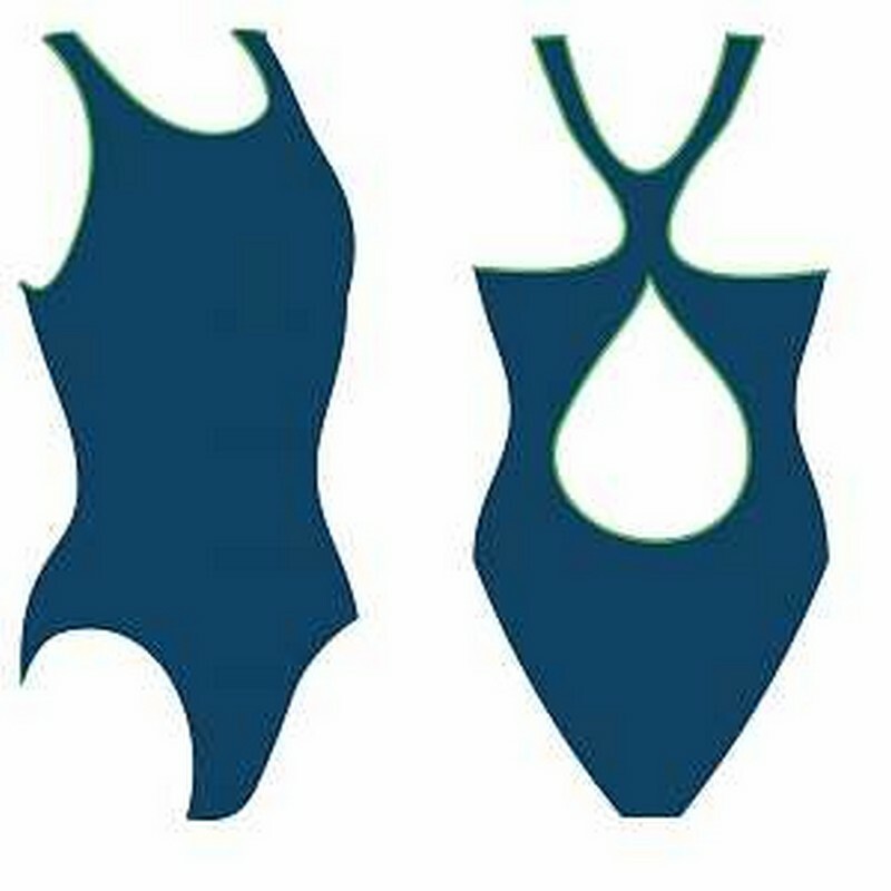 Atemi Badeanzug für Damen, Ringer mit Cutout SW 2 2, t blau mit hellgrüner Paspel
