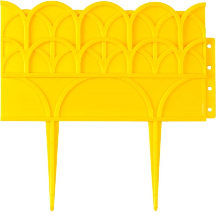 Bordure décorative Grinda 422223-Y pour parterres de fleurs jaune