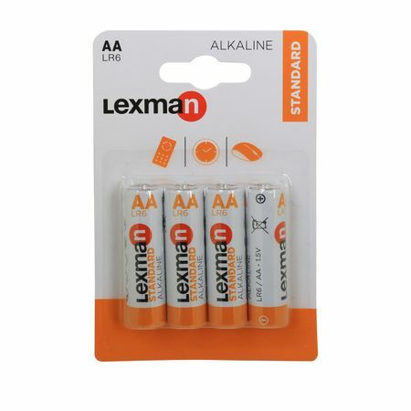 Alkalisk batteri Lexman LR6 АА, 4 stk.